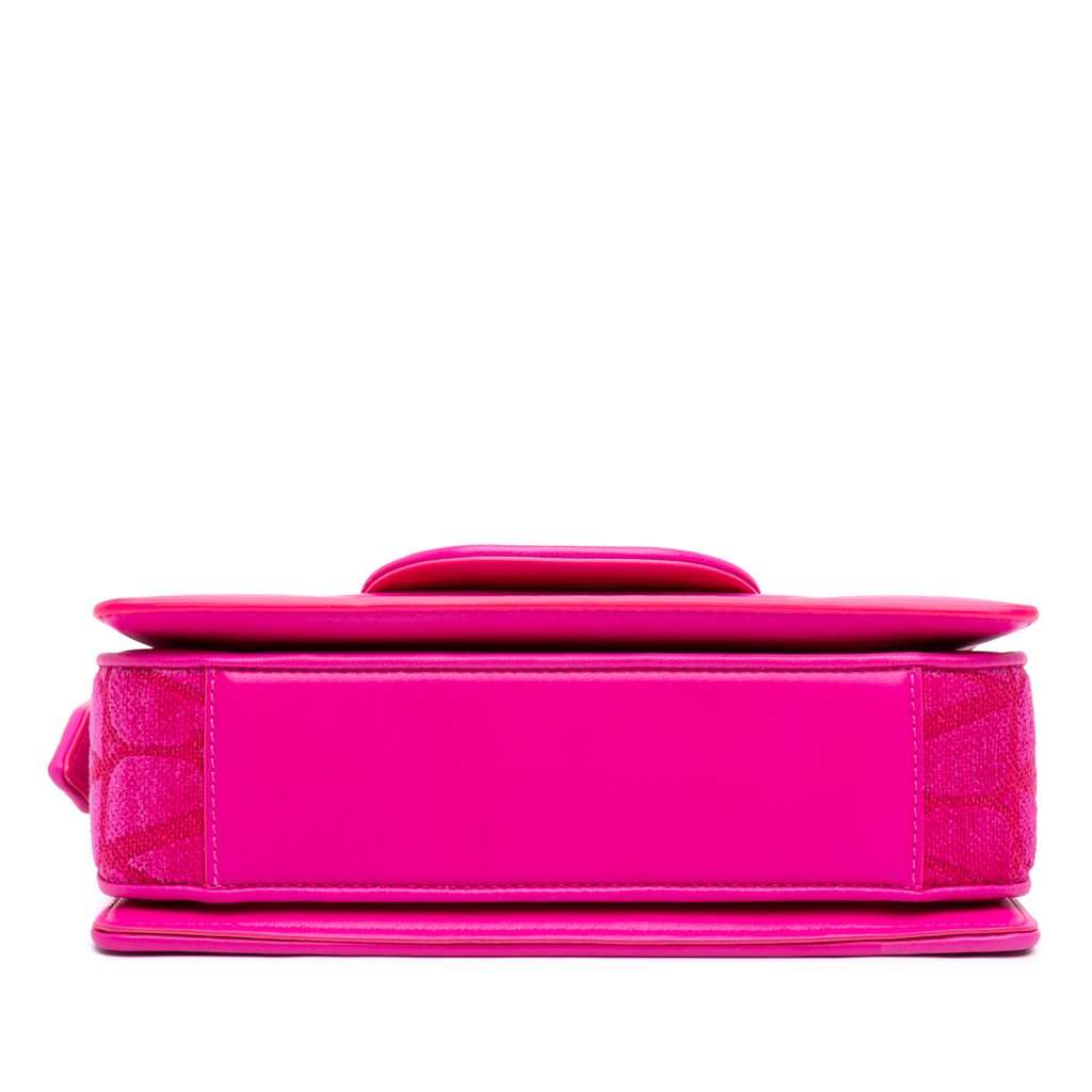 Valentino La Petit Leather Trimmed Toile Deuxieme Iconographe Satchel Pink Very good condition - Inside View