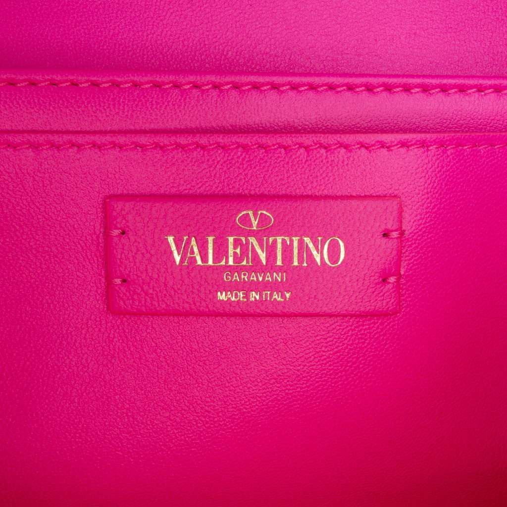 Valentino La Petit Leather Trimmed Toile Deuxieme Iconographe Satchel Pink Very good condition - Box View