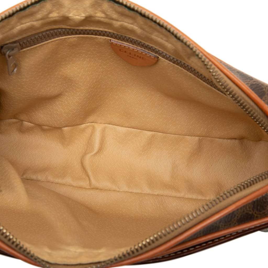 Celine Macadam Coated Canvas Clutch Brown Very good condition - Model View