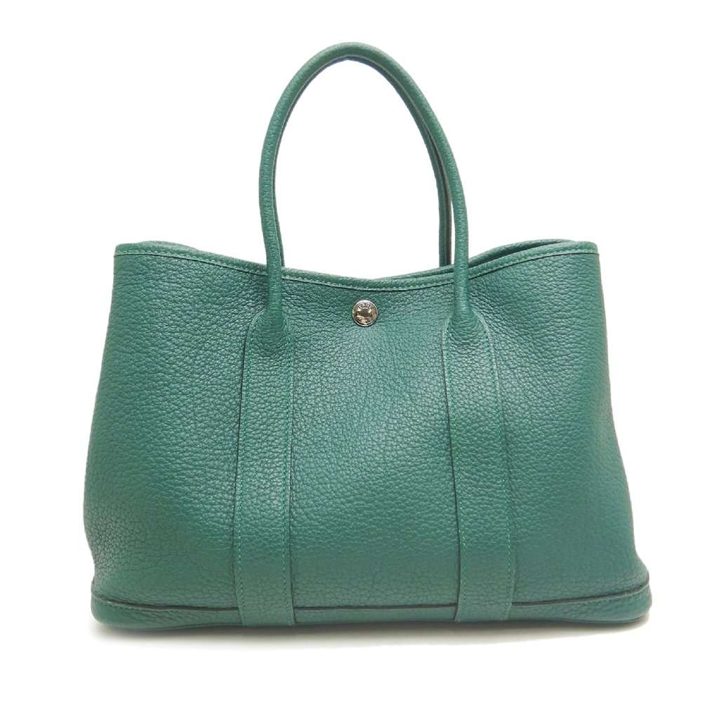 Hermès Negonda Garden Party 30 Green Leather Very good - Front View