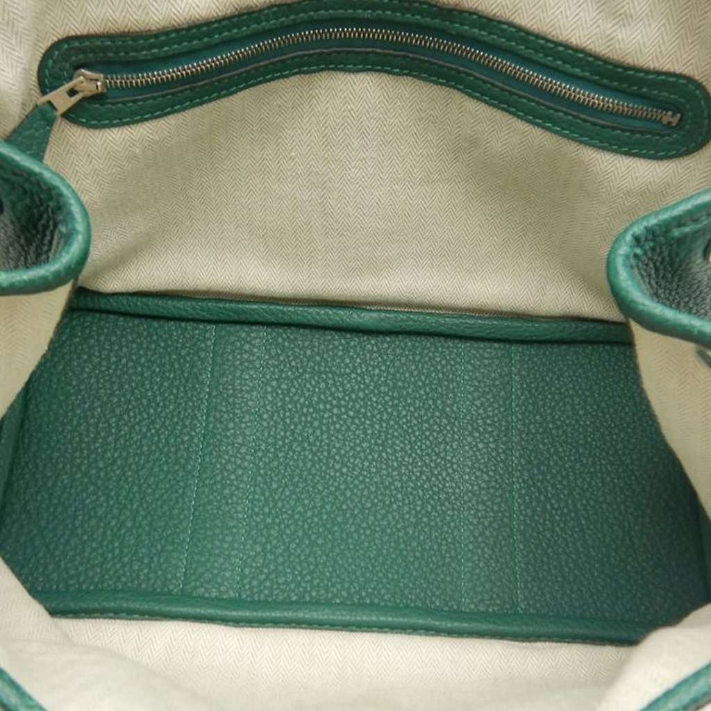 Hermès Negonda Garden Party 30 Green Leather Very good - Model View