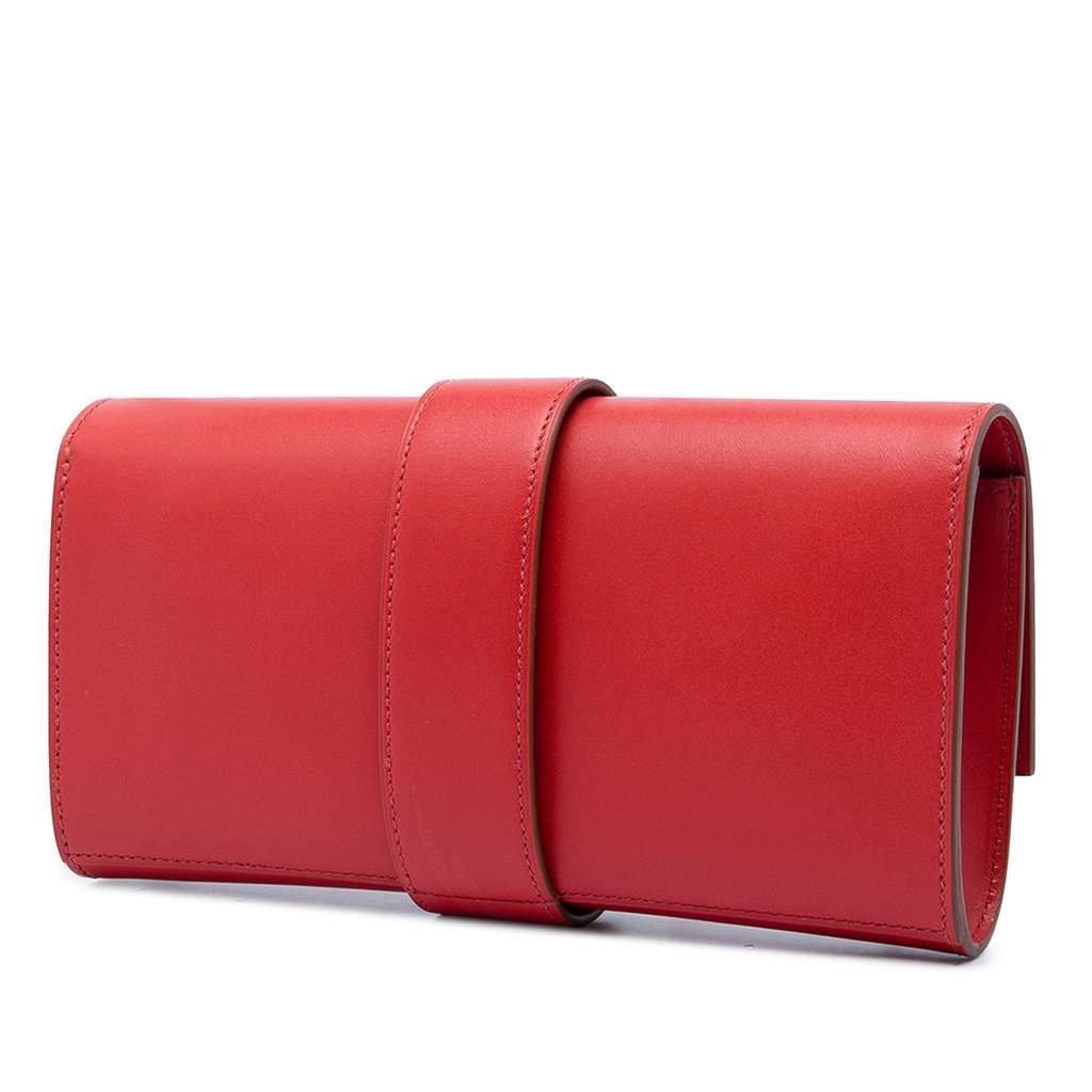 Hermès Tadelakt Medor Clutch 23 Red Leather Very good - Back View