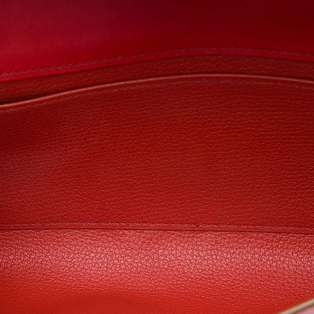 Hermès Tadelakt Medor Clutch 23 Red Leather Very good - Model View