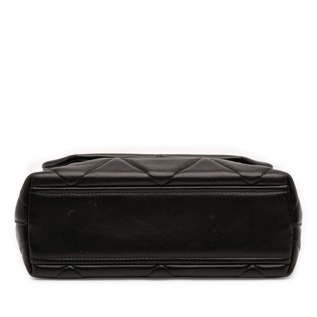 Prada Small Nappa Triangle Stitched Spectrum Flap Black Leather Very good condition - Inside View