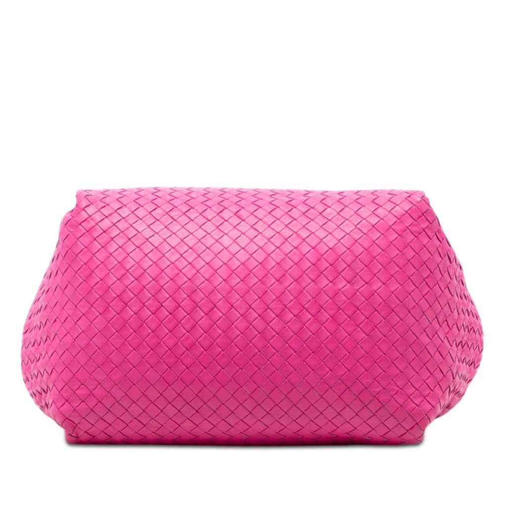 Bottega Veneta Nappa Intrecciato Parachute Tote Pink Leather Very good condition - Inside View