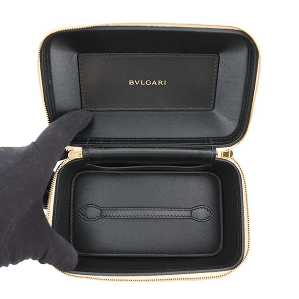 Bvlgari Embossed Leather Serpenti Forever Vanity Bag Gold Leather Very good - Model View