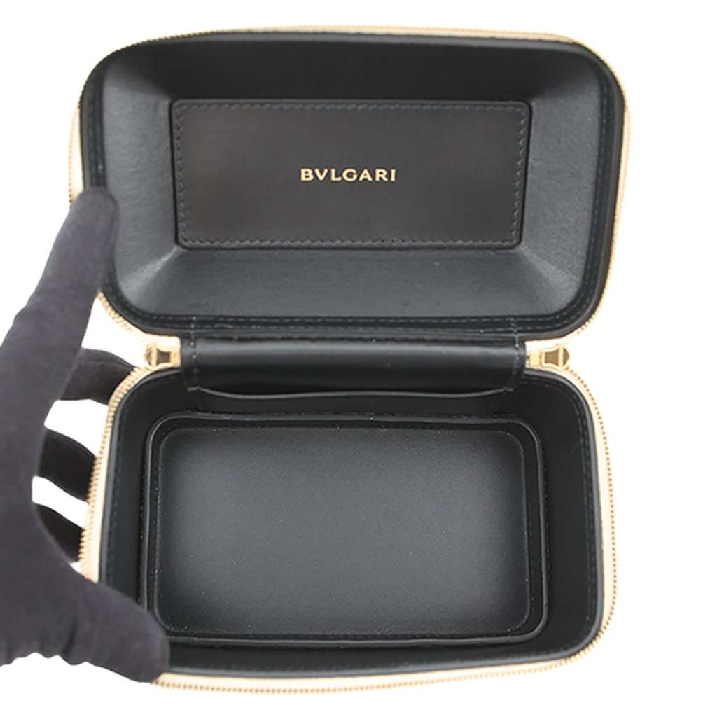 Bvlgari Embossed Leather Serpenti Forever Vanity Bag Gold Leather Very good - Box View