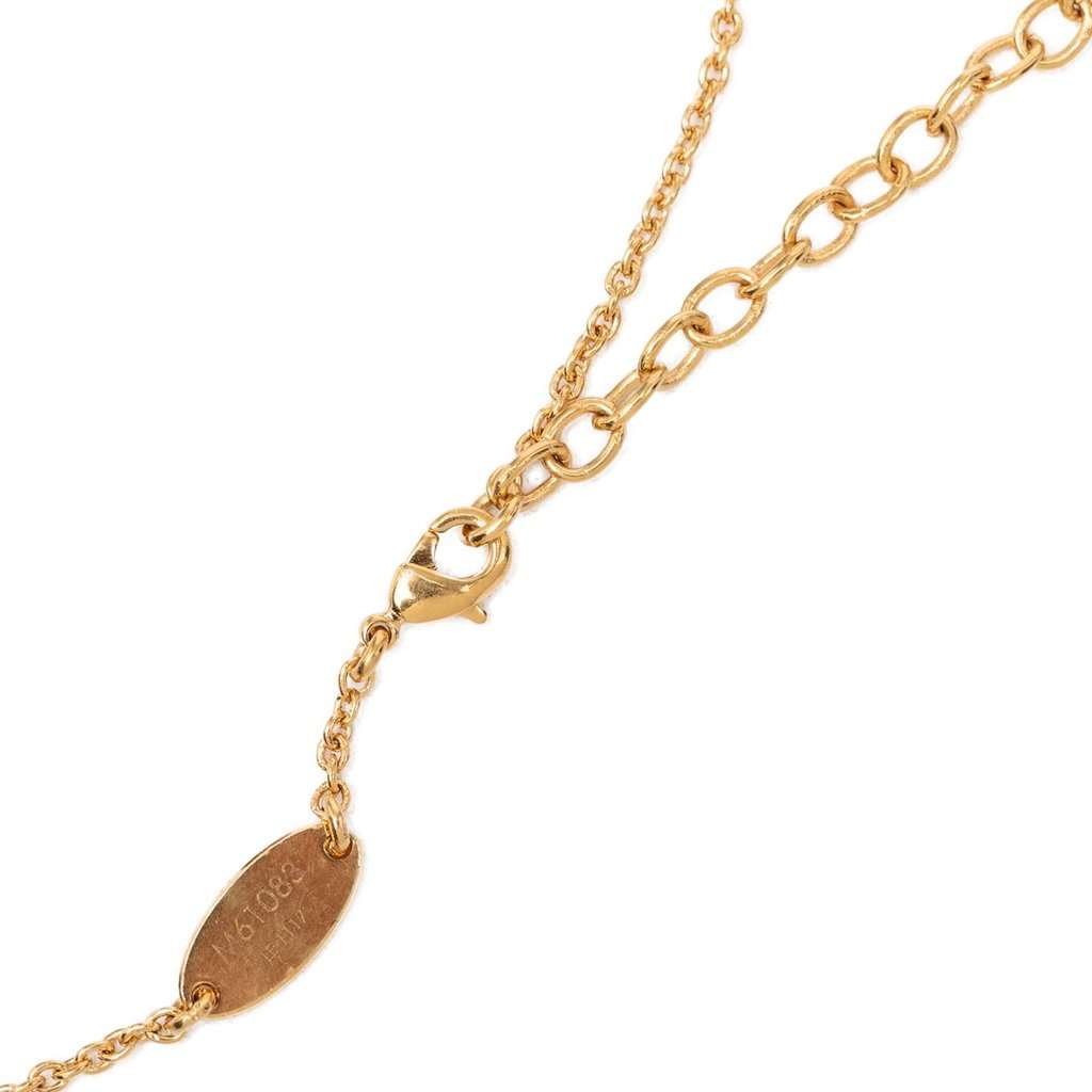 Louis Vuitton Gold Plated Essential V Necklace Gold Metal Very good condition - Box View