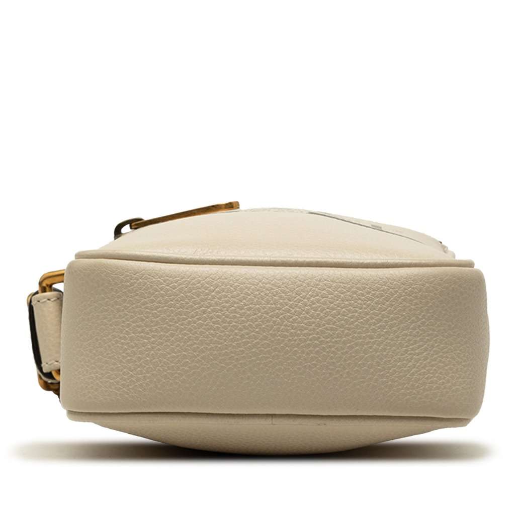 Gucci Mini Grained Calfskin Logo Crossbody White Leather Very good - Inside View