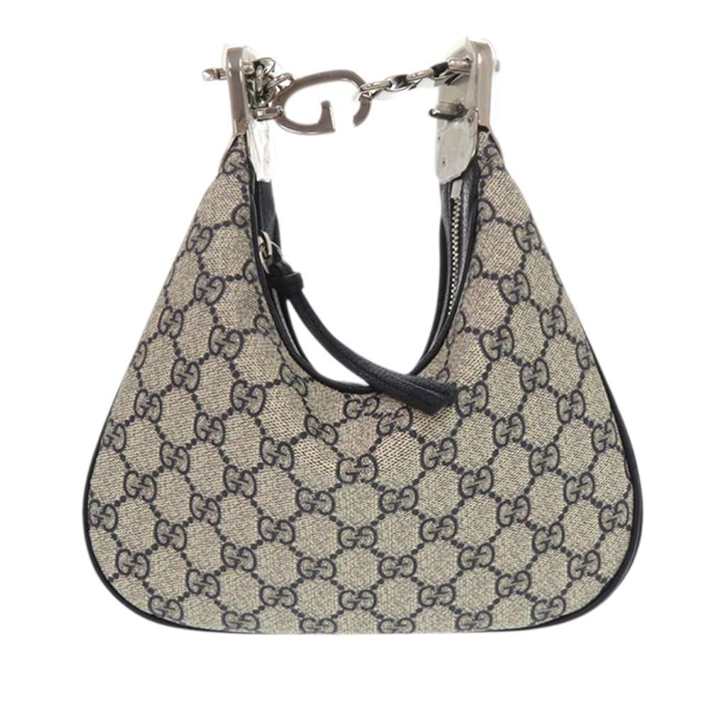 Gucci Small GG Supreme Web Attache Crossbody Beige Very good condition - Inside View