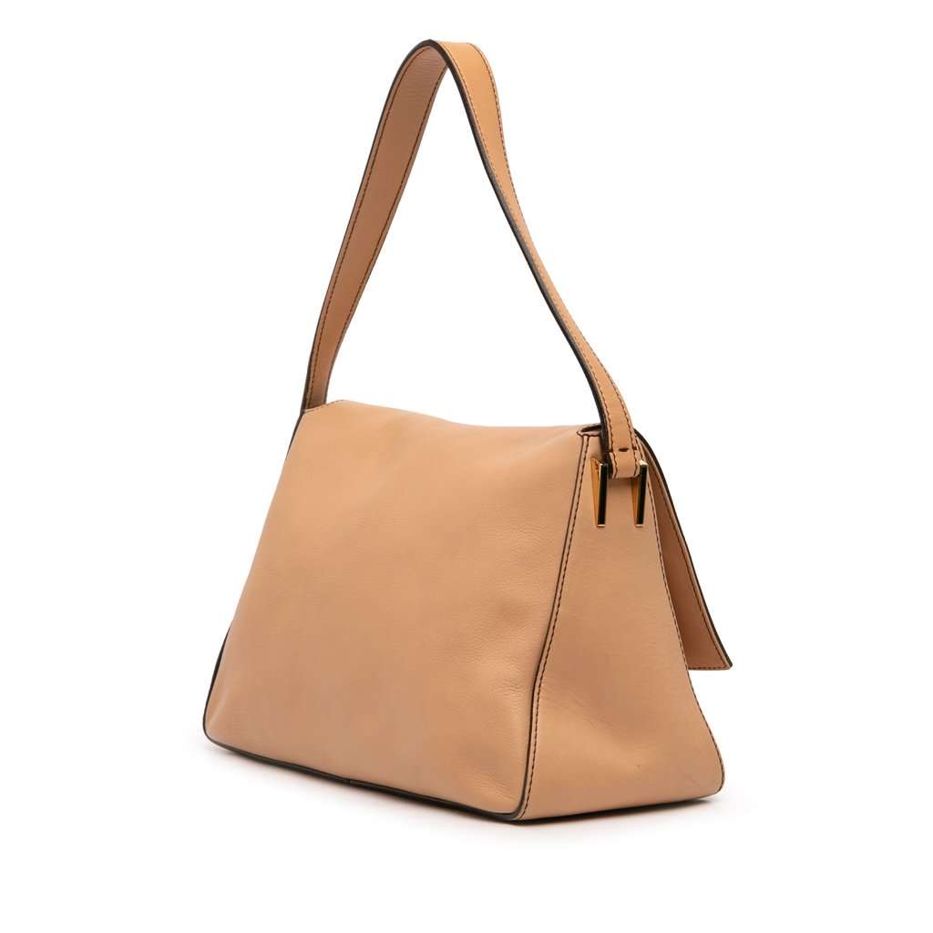 Fendi Large Calfskin Mamma Forever Shoulder Bag Brown Leather Good - Back View