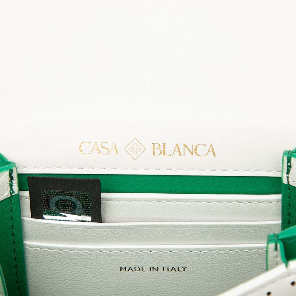 Bvlgari Casablanca Apres Tennis Perforated Calfskin Serpenti Crossbody White Leather Very good condition - Box View