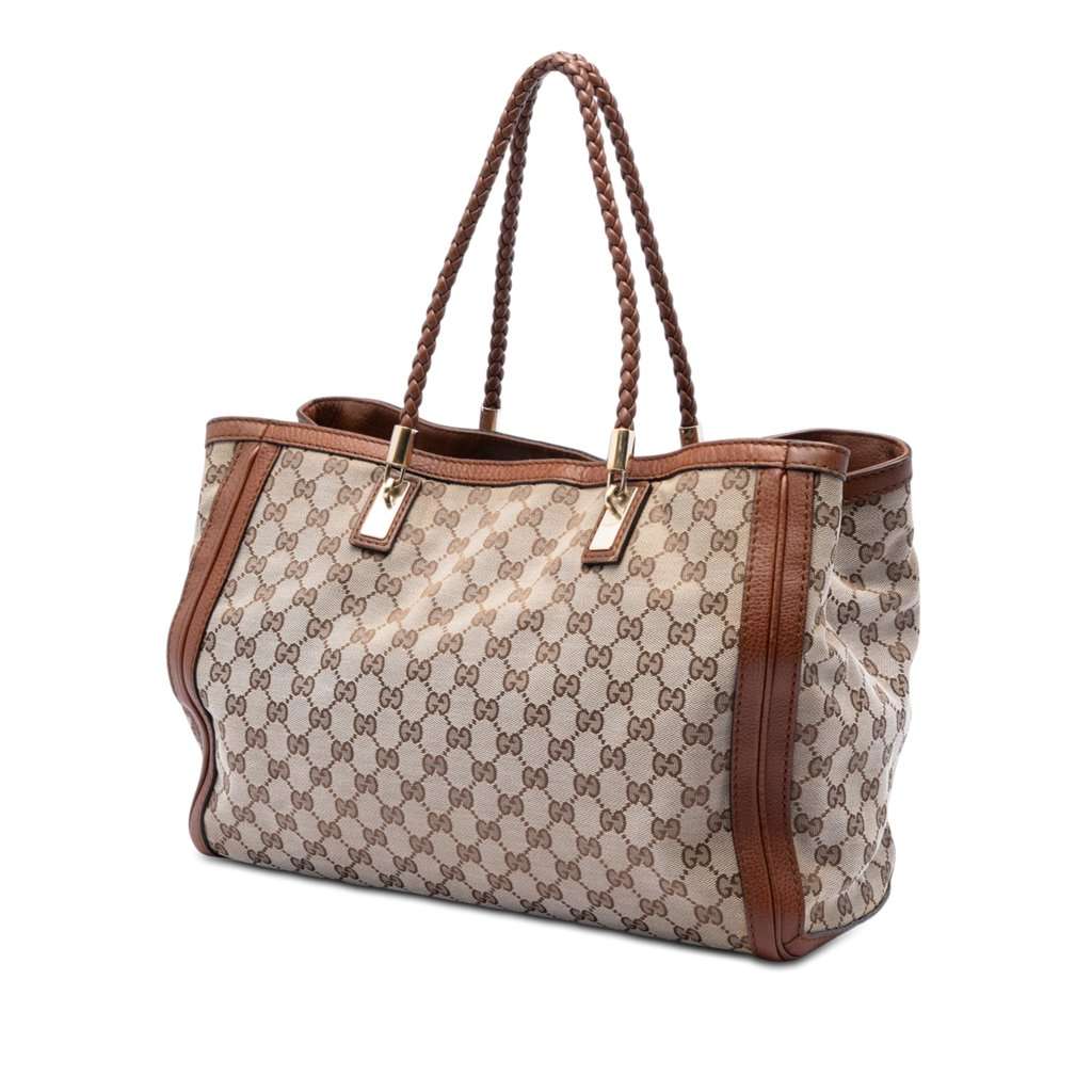 Gucci GG Canvas Bella Tote Beige Very good condition - Back View