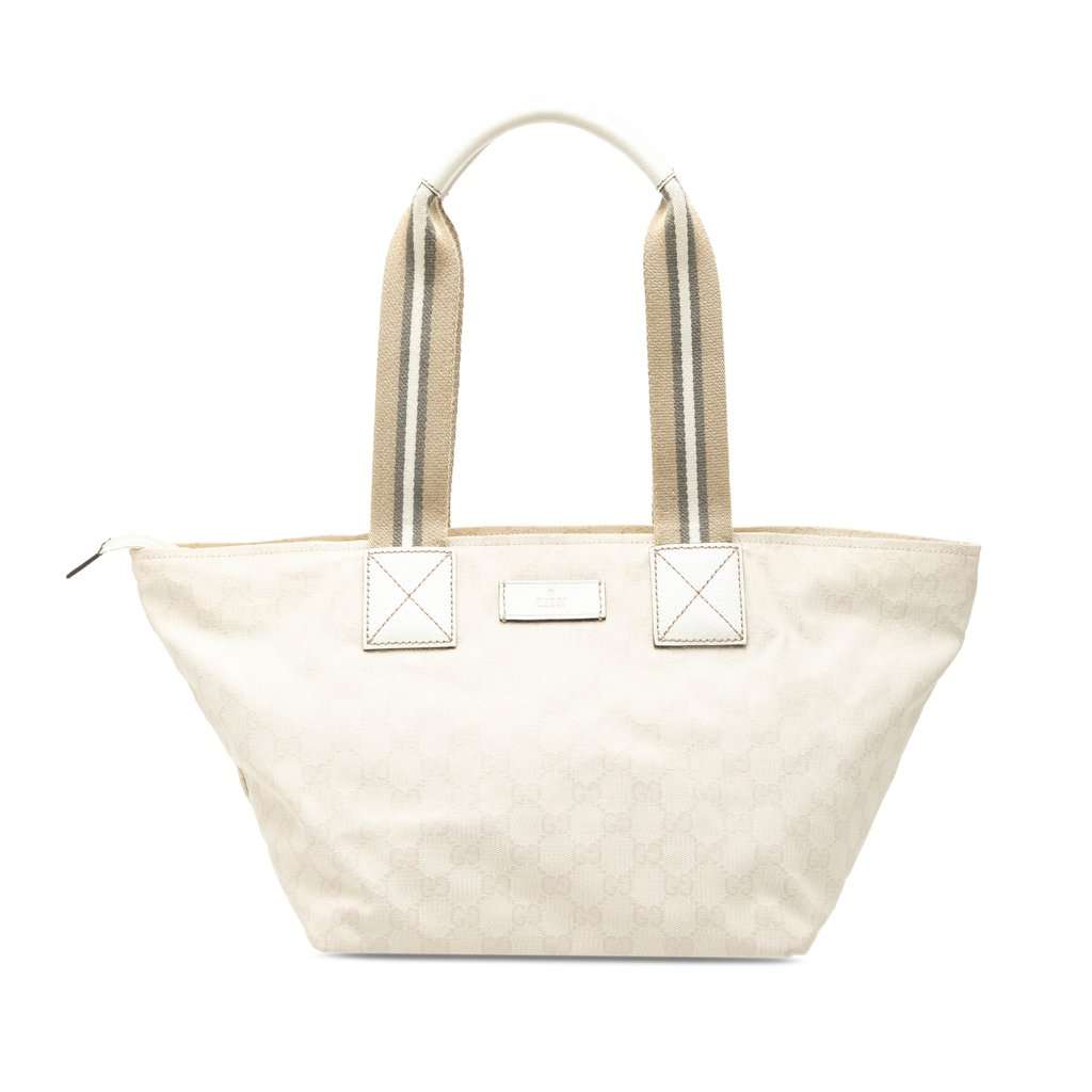 Gucci GG Canvas Web Tote Brown Very good condition - Front View