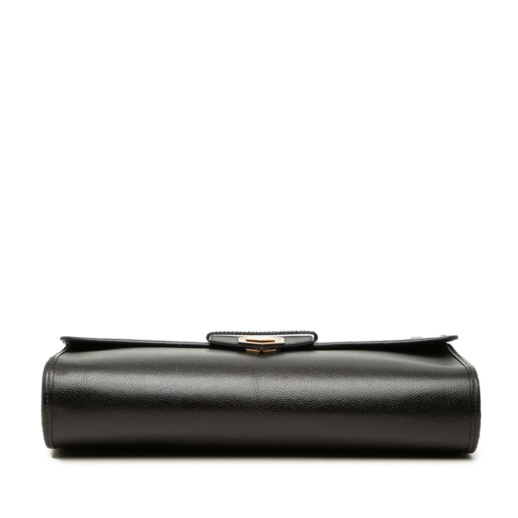 Saint Laurent Grained Calfskin Flap Crossbody Black Leather Very good - Inside View