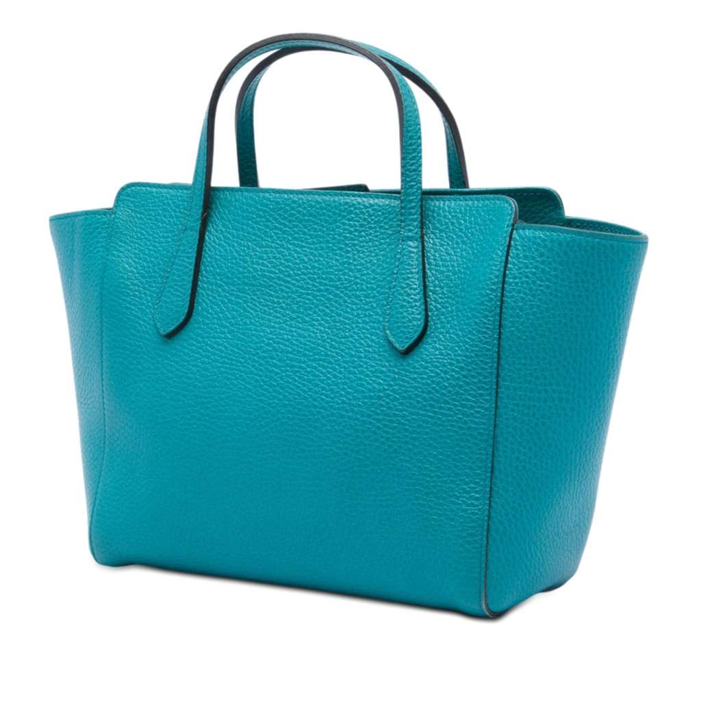 Gucci Mini Calfskin Swing Handbag Blue Leather Very good - Back View