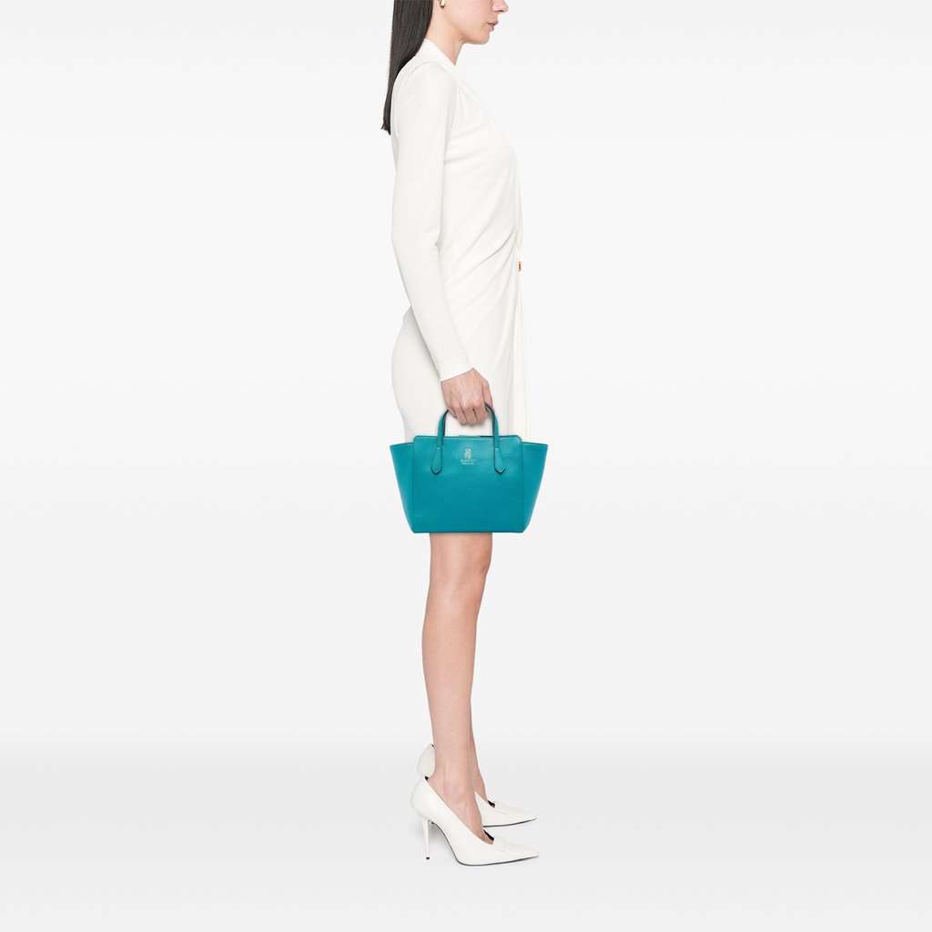 Gucci Mini Calfskin Swing Handbag Blue Leather Very good - Box View