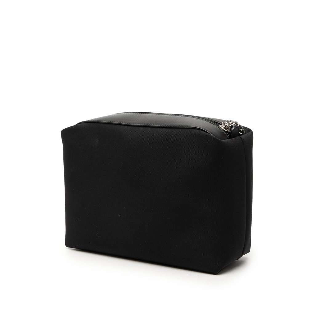 Ferragamo Canvas Travel Pouch Black Very good condition - Back View
