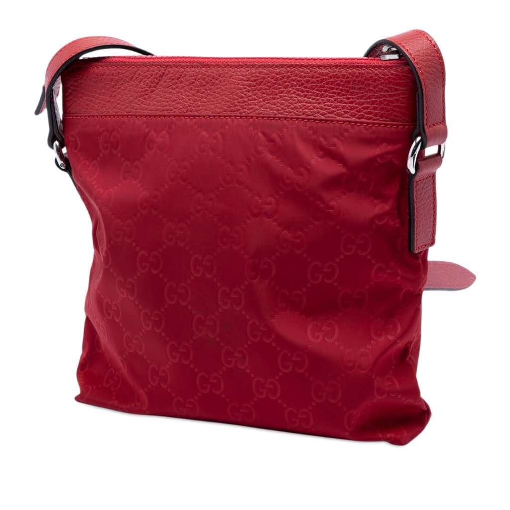 Gucci GG Nylon Crossbody Red Very good condition - Back View