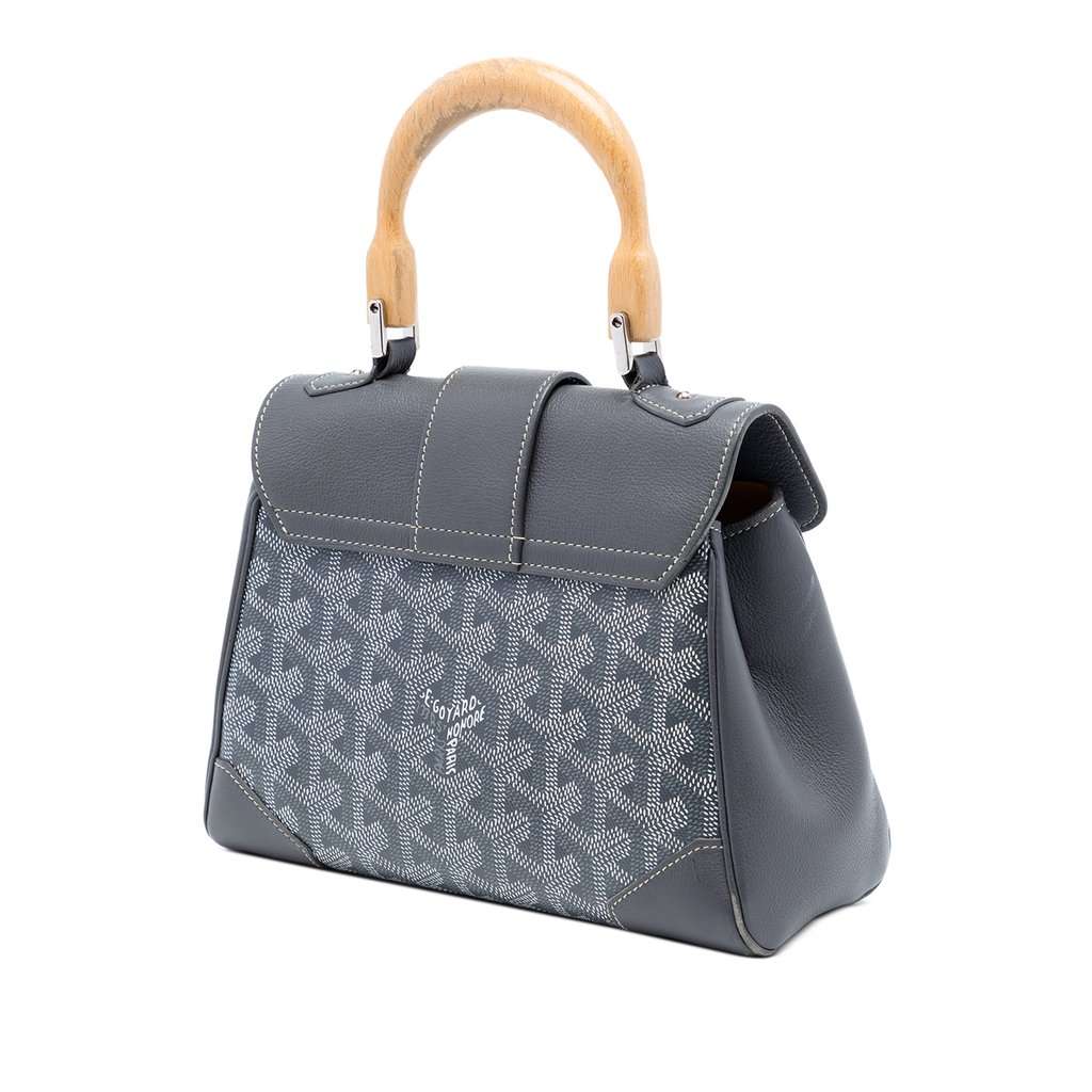 Goyard Mini Goyardine Saigon Souple Green Very good condition - Back View