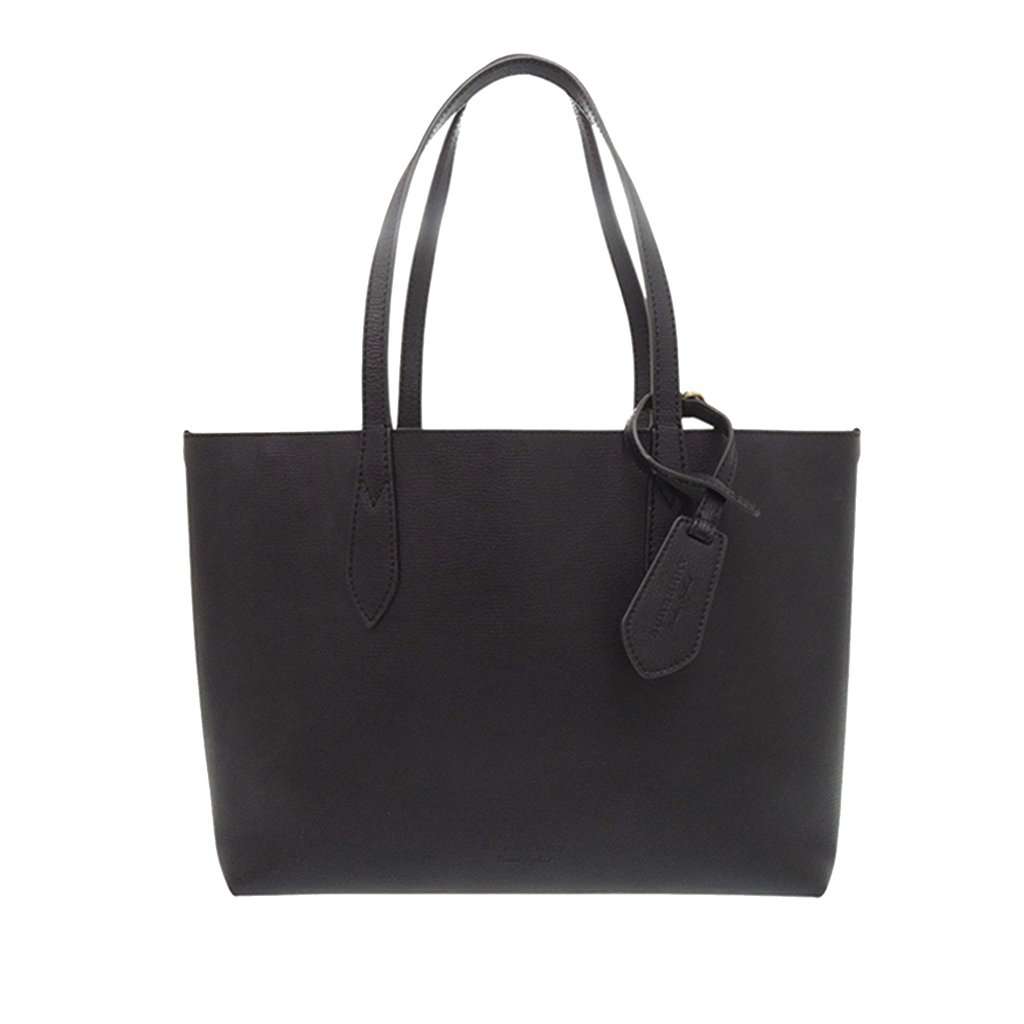 Burberry Haymarket Check Coated Canvas Reversible Tote Black Very good condition - Front View