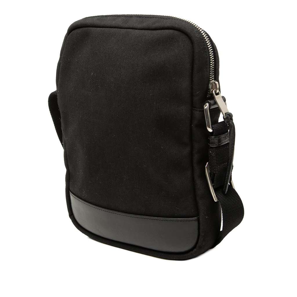 Saint Laurent Canvas Rivington Crossbody Black Very good condition - Back View