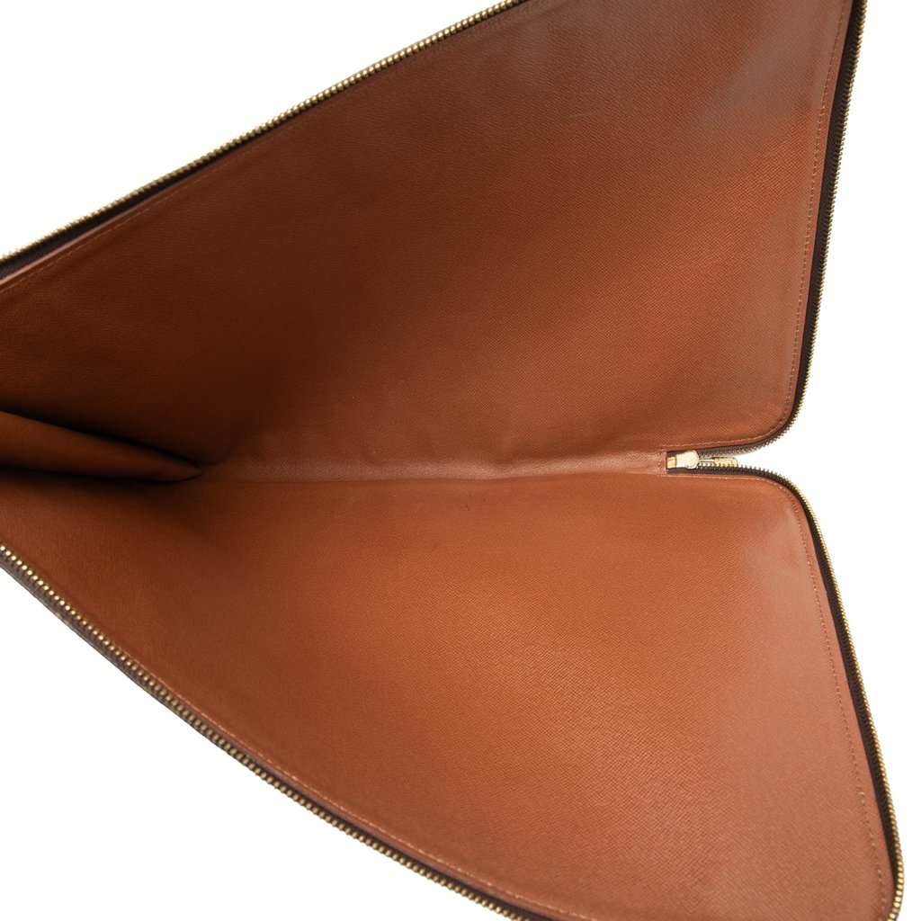 Louis Vuitton Monogram Poche Documents Portfolio Brown Very good condition - Model View