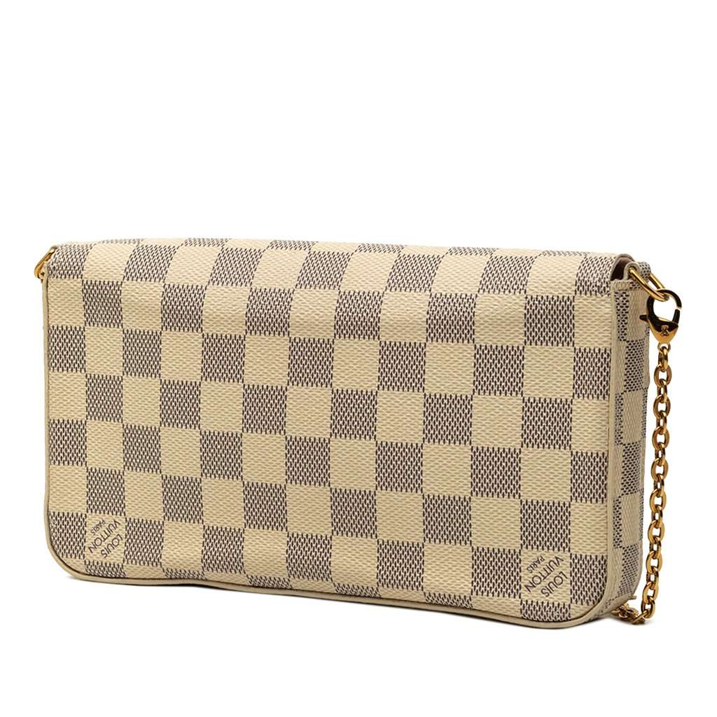 Louis Vuitton Damier Azur Pochette Felicie White Very good - Back View