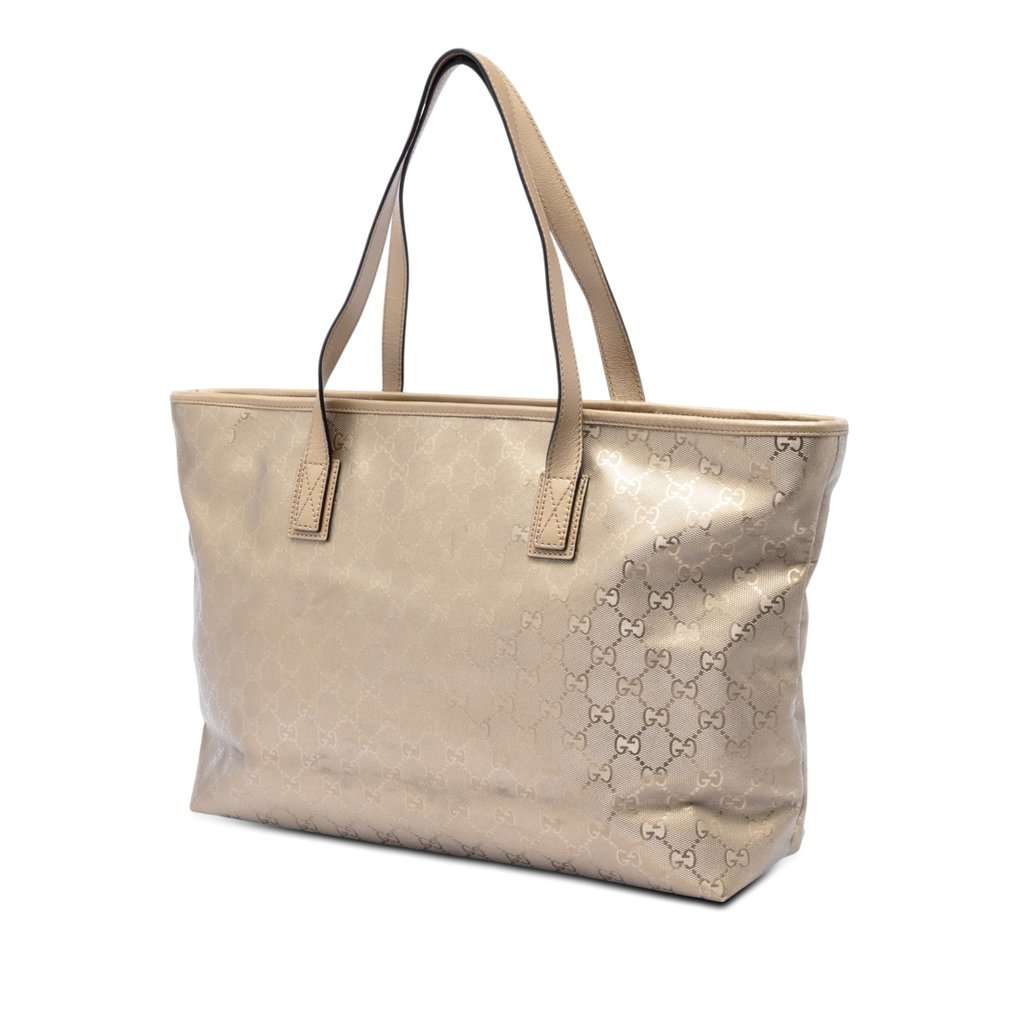 Gucci Medium GG Imprime Tote Gold Very good condition - Back View