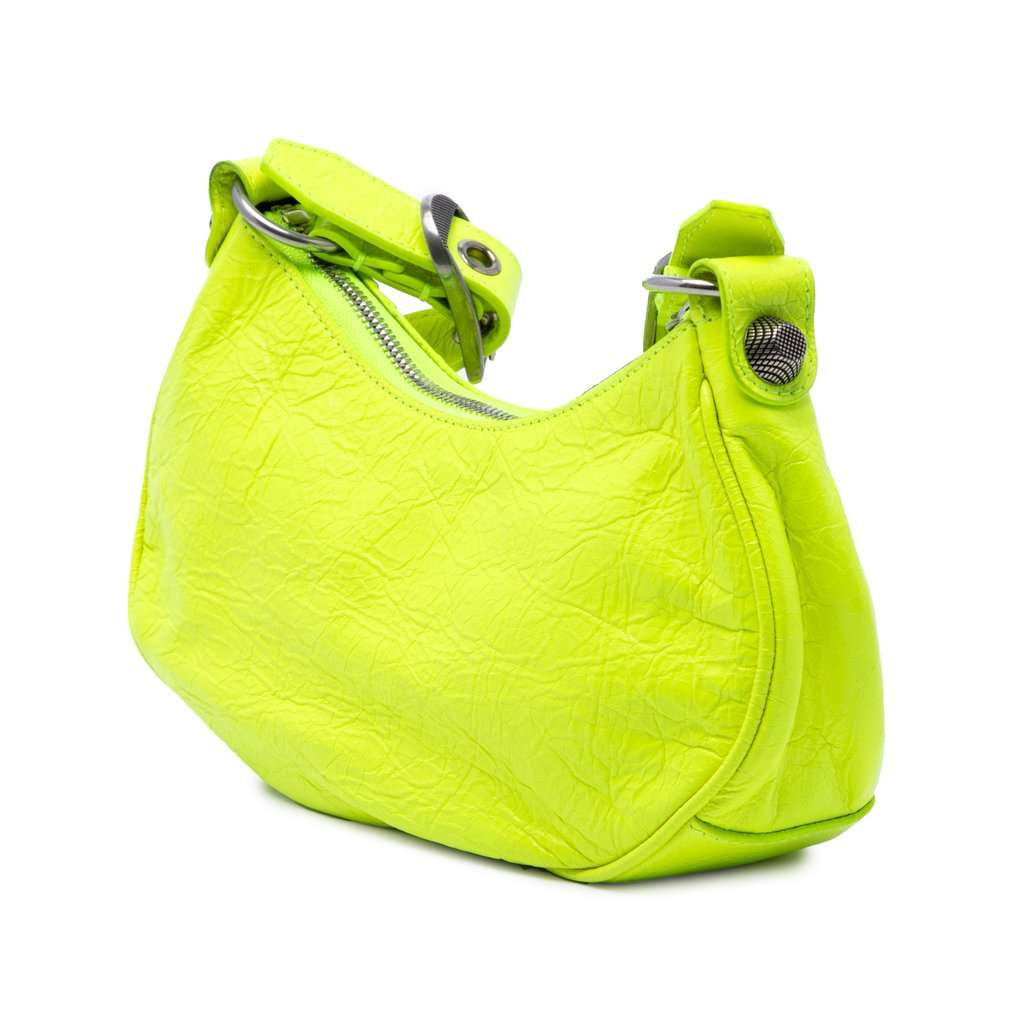 Balenciaga Lambskin Motocross Le Cagole XS Yellow Leather Very good - Back View