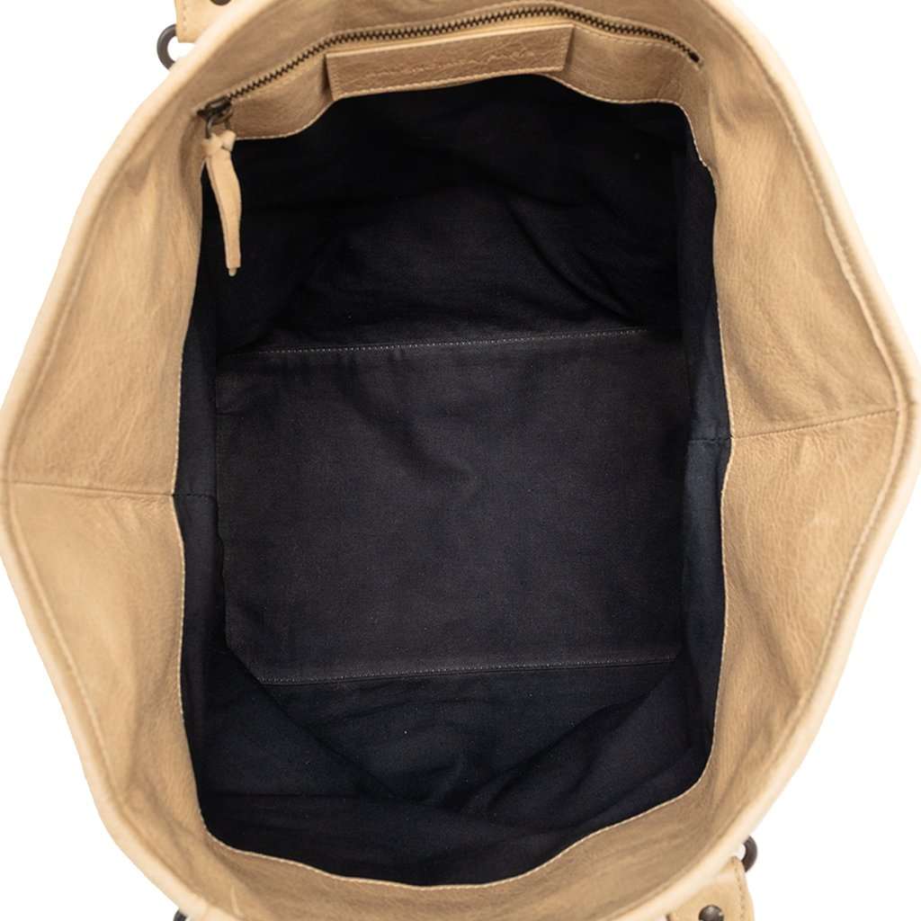 Balenciaga Lambskin Motocross Classic Sunday Tote Beige Leather Very good condition - Model View
