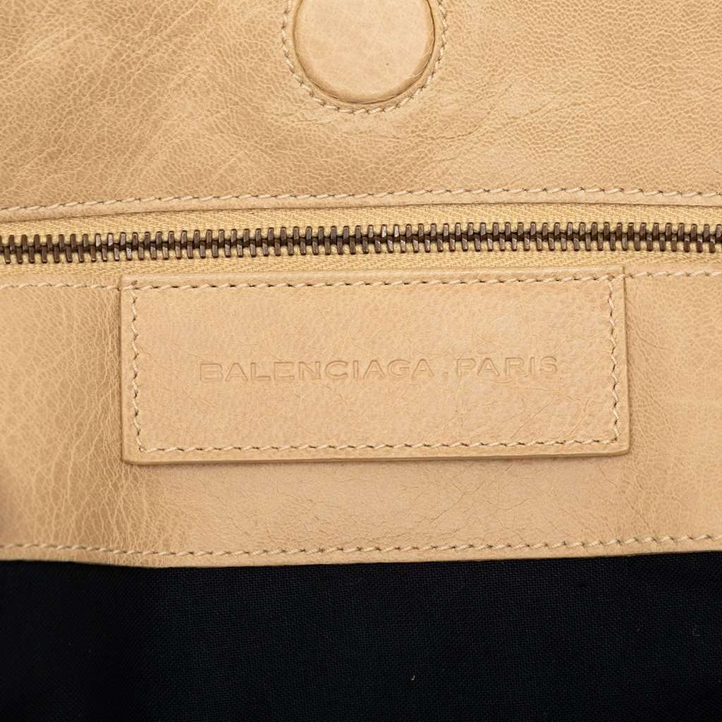 Balenciaga Lambskin Motocross Classic Sunday Tote Beige Leather Very good condition - Box View