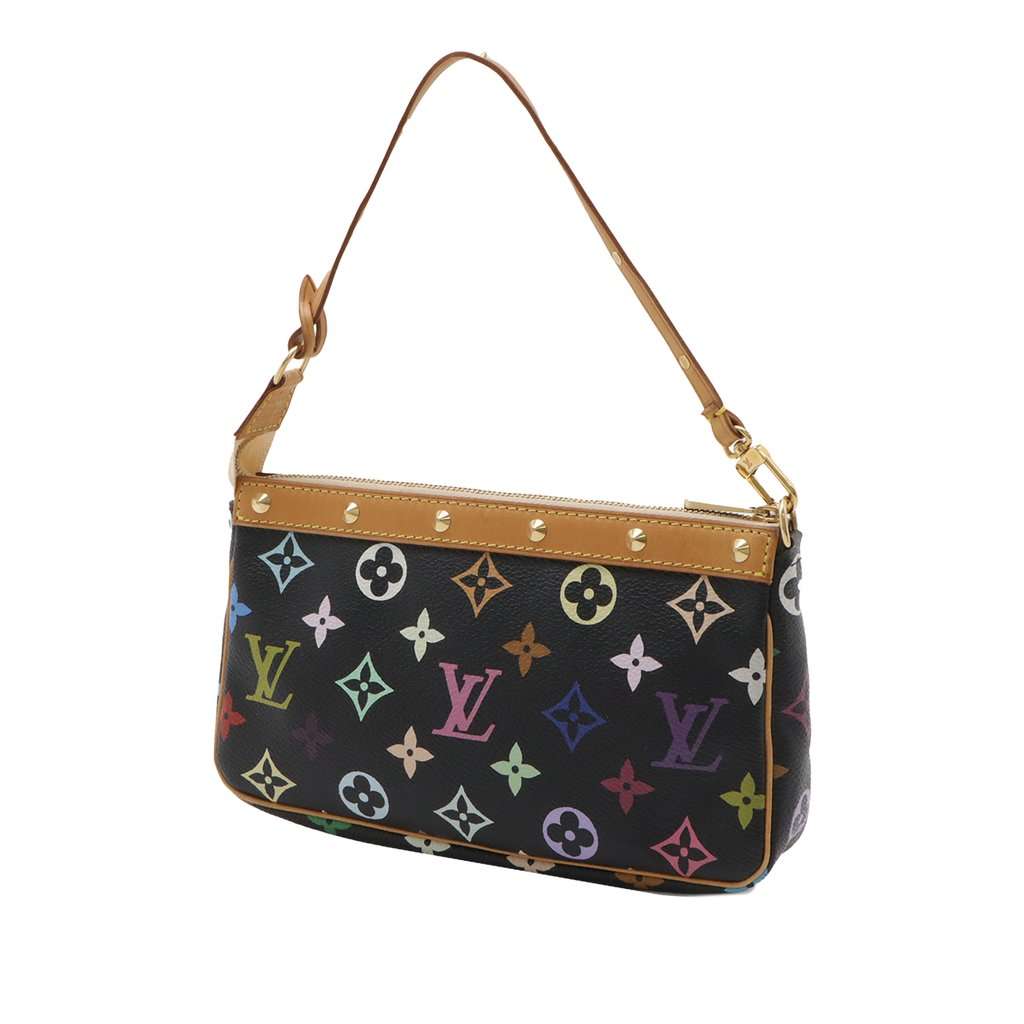 Louis Vuitton Monogram Multicolore Pochette Accessoires Black Very good - Back View