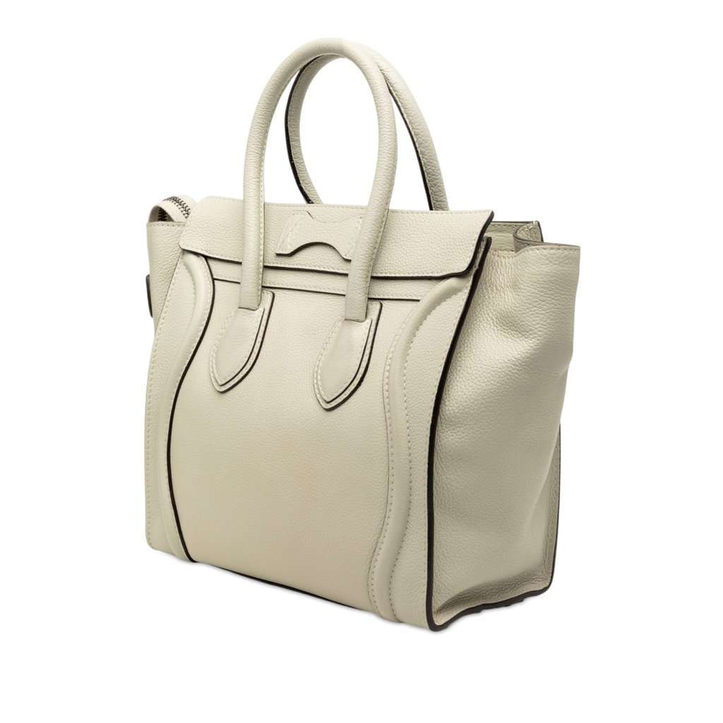 Celine Micro Leather Luggage Tote Brown Leather Very good condition - Back View