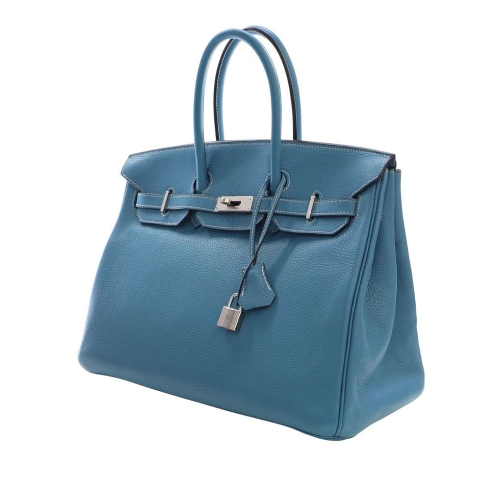 Hermès Togo Birkin Retourne 35 Blue Leather Very good - Inside View