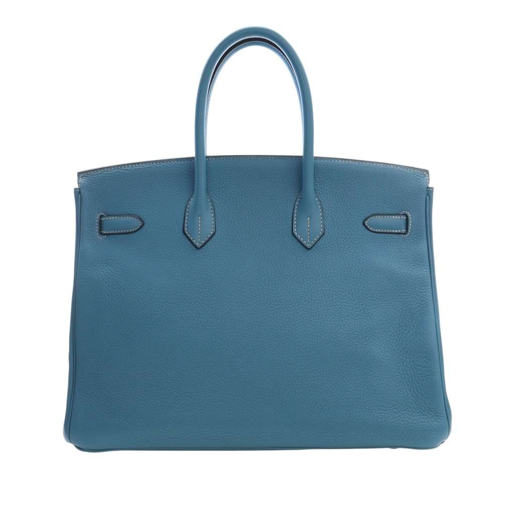 Hermès Togo Birkin Retourne 35 Blue Leather Very good - Model View
