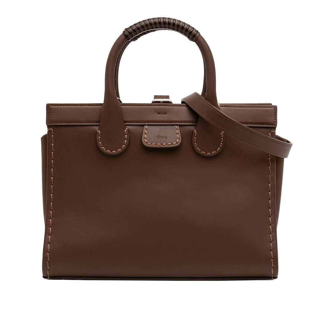 Chloé Medium Zipped Edith Satchel Brown Leather Very good condition - Front View