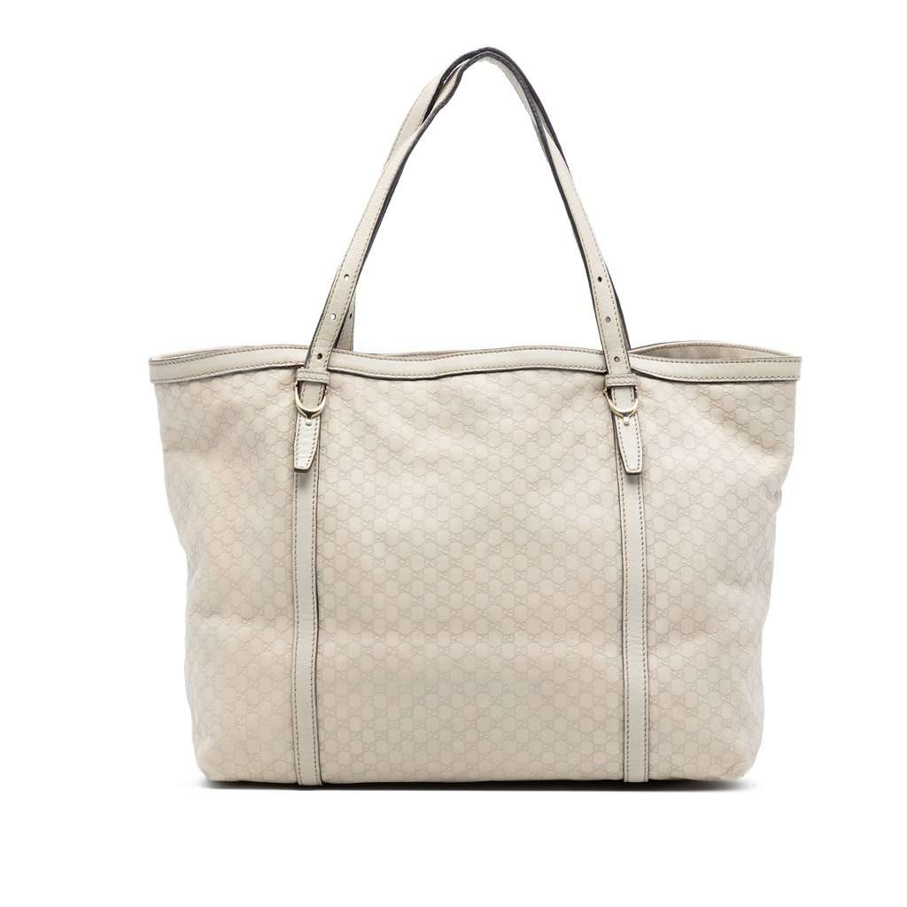 Gucci Microguccissima Nice Tote White Leather Very good condition - Front View