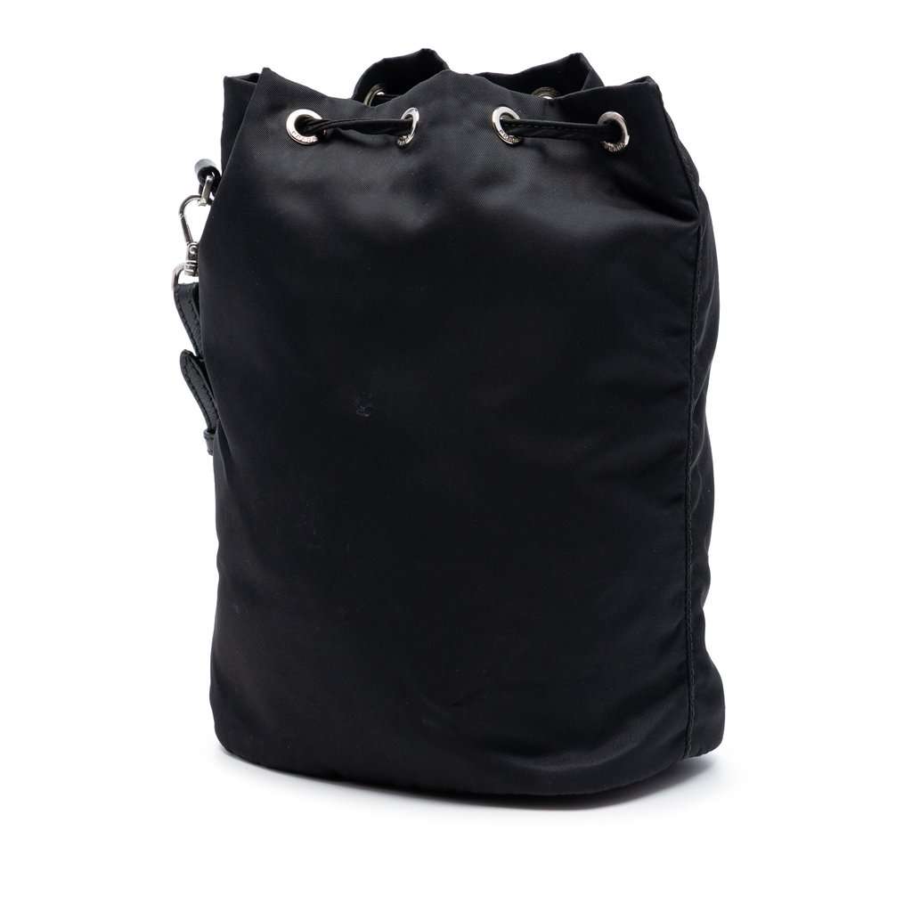 Prada Tessuto Drawstring Pouch Black Very good condition - Back View