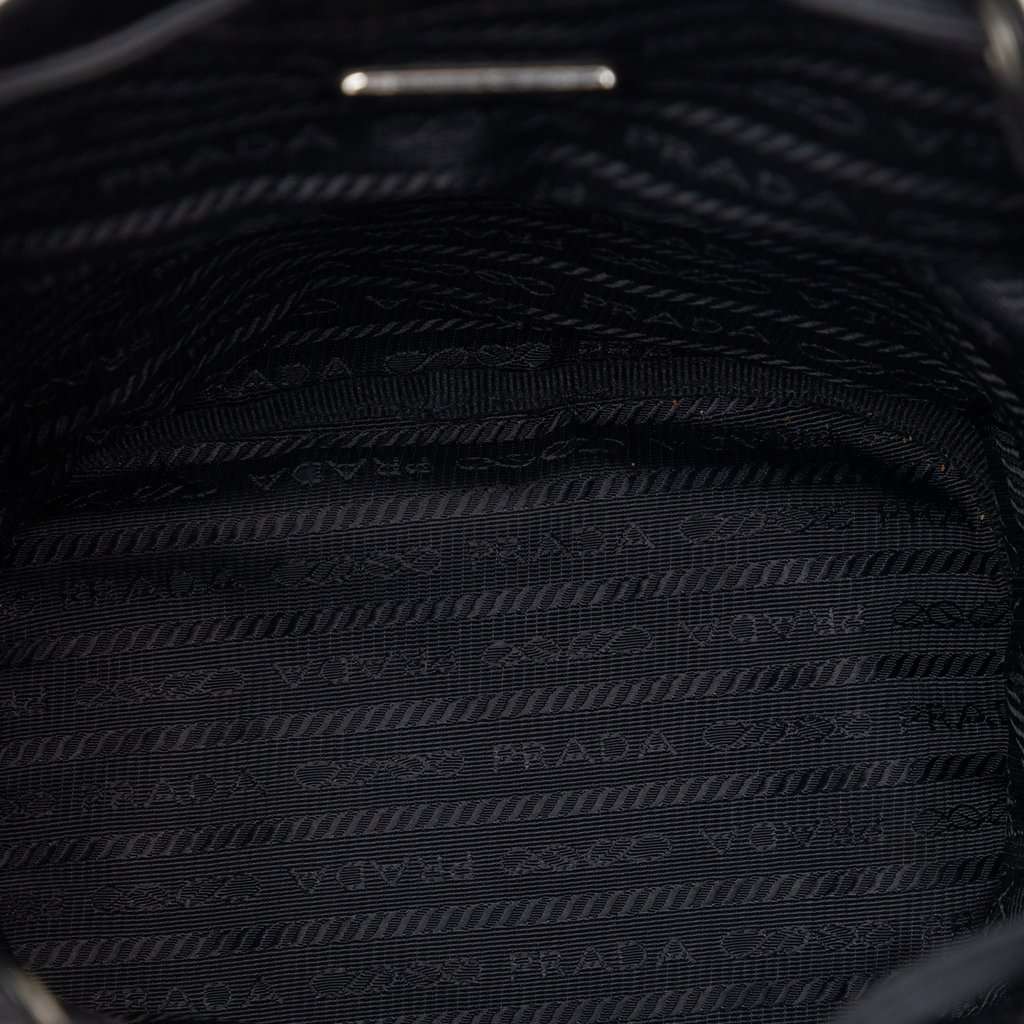 Prada Tessuto Drawstring Pouch Black Very good condition - Box View