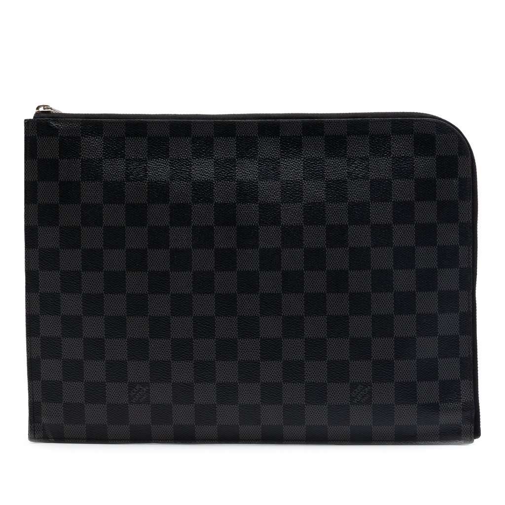 Louis Vuitton Damier Graphite Pochette Jour GM Black Very good - Front View