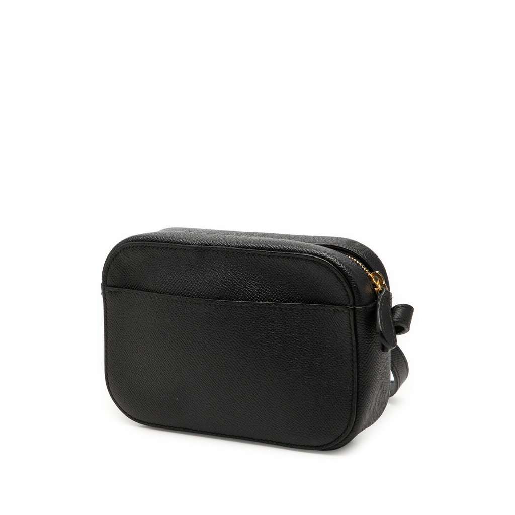 Balenciaga Grained Calfskin Logo Ville Camera Bag XS Black Leather Very good condition - Back View
