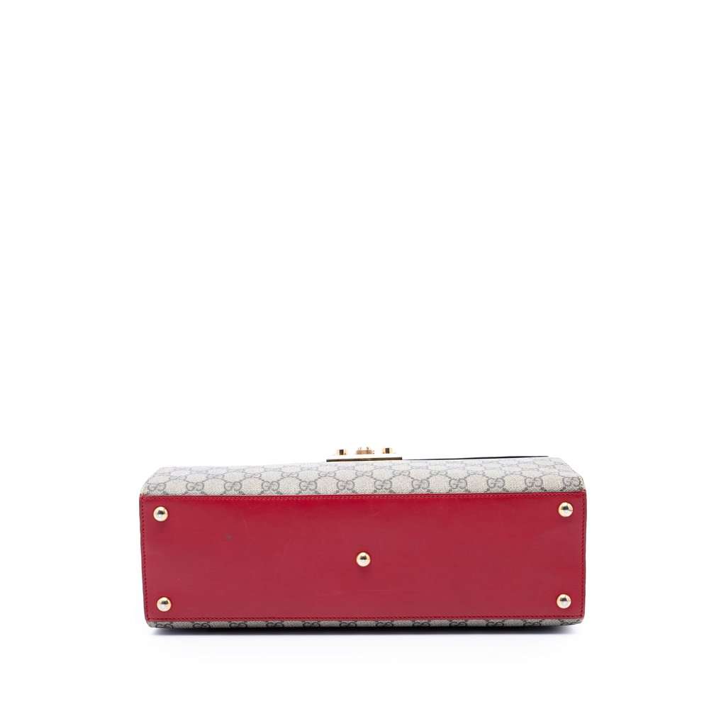 Gucci GG Supreme Padlock Top Handle Bag Beige Very good condition - Inside View