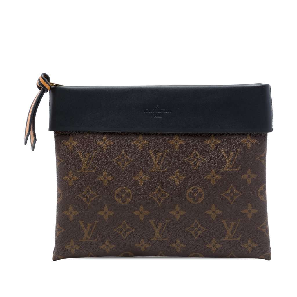 Louis Vuitton Monogram Pochette Tuileries Black Very good - Front View