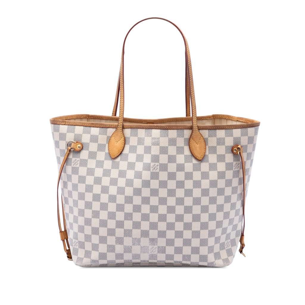 Louis Vuitton Damier Azur Neverfull MM White Very good condition - Front View
