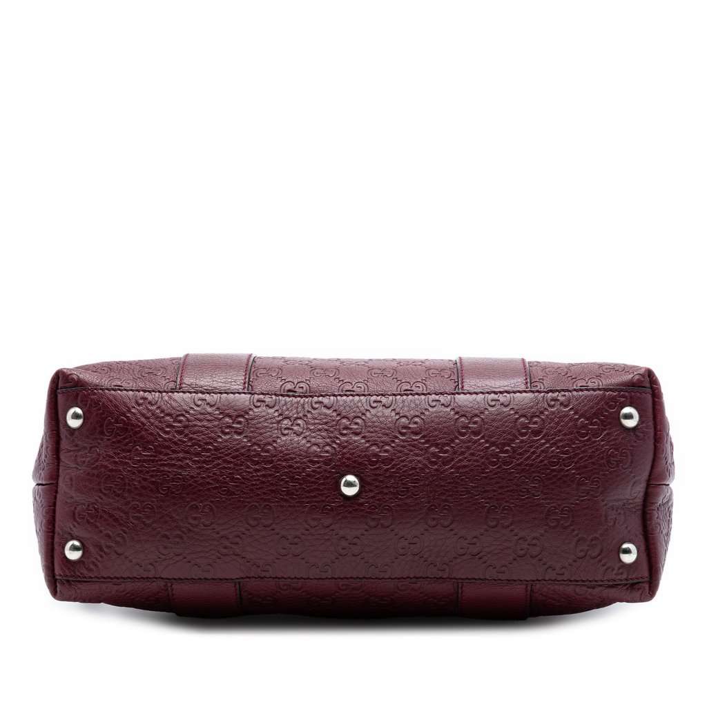 Gucci Guccissima Tender Bamboo Bar Tote Red Leather Very good condition - Inside View