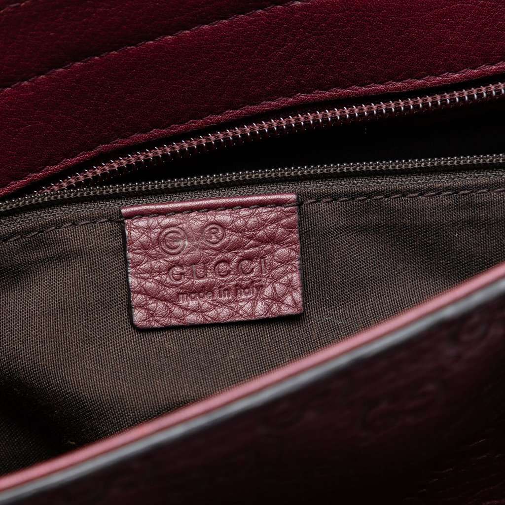 Gucci Guccissima Tender Bamboo Bar Tote Red Leather Very good condition - Box View
