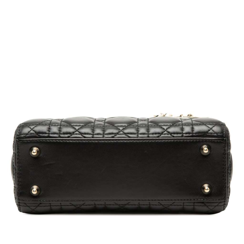 Dior Small Lambskin Cannage My ABCDior Lady Dior Black Leather Very good condition - Inside View