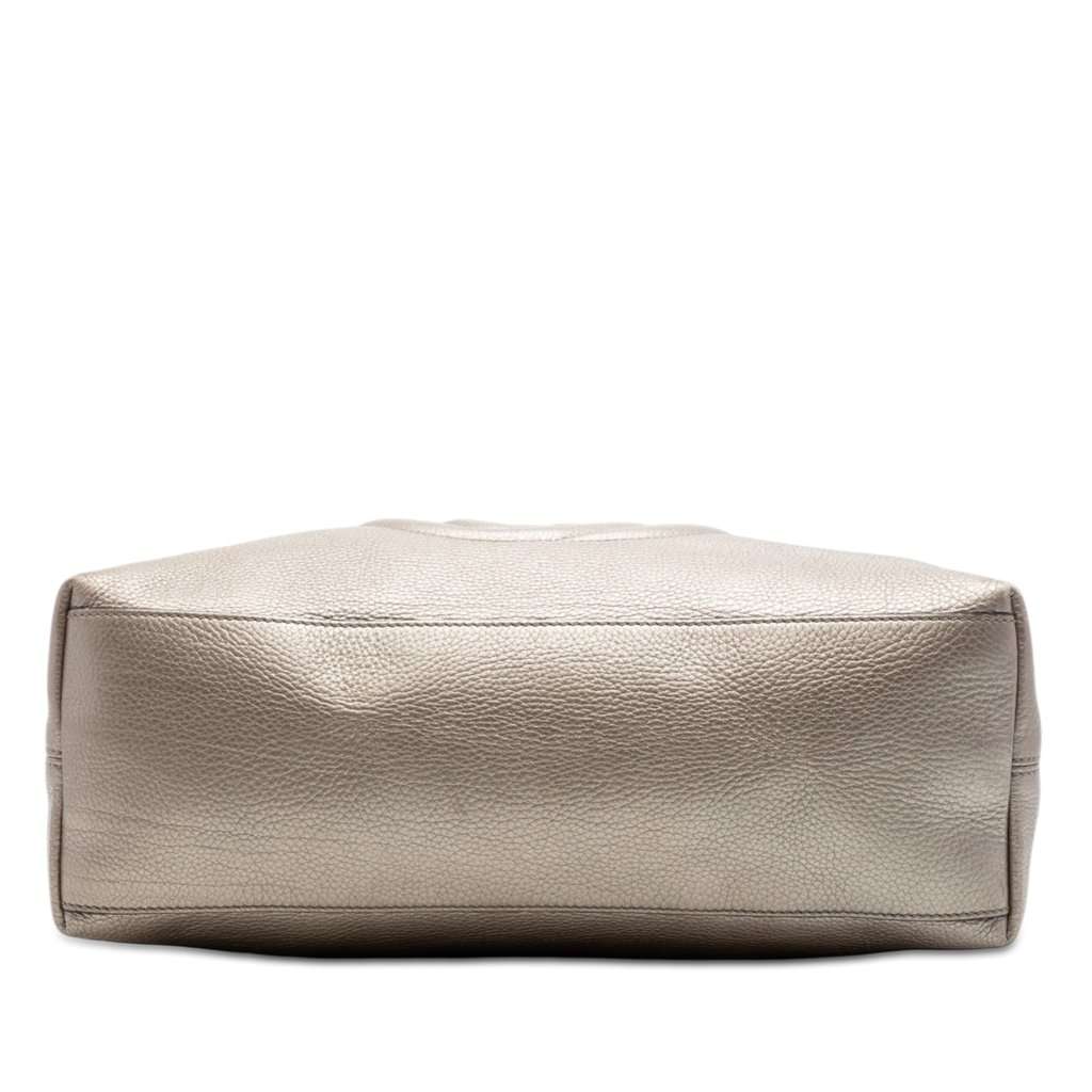 Gucci Medium Metallic Calfskin Soho Chain Tote Gold Leather Very good - Inside View