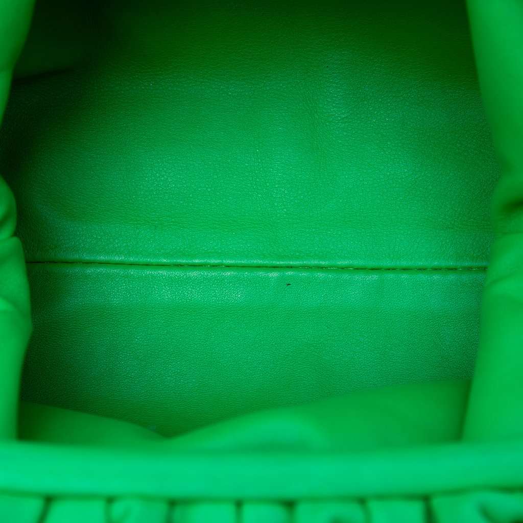 Bottega Veneta Lambskin The Mini Pouch Crossbody Green Leather Very good - Model View